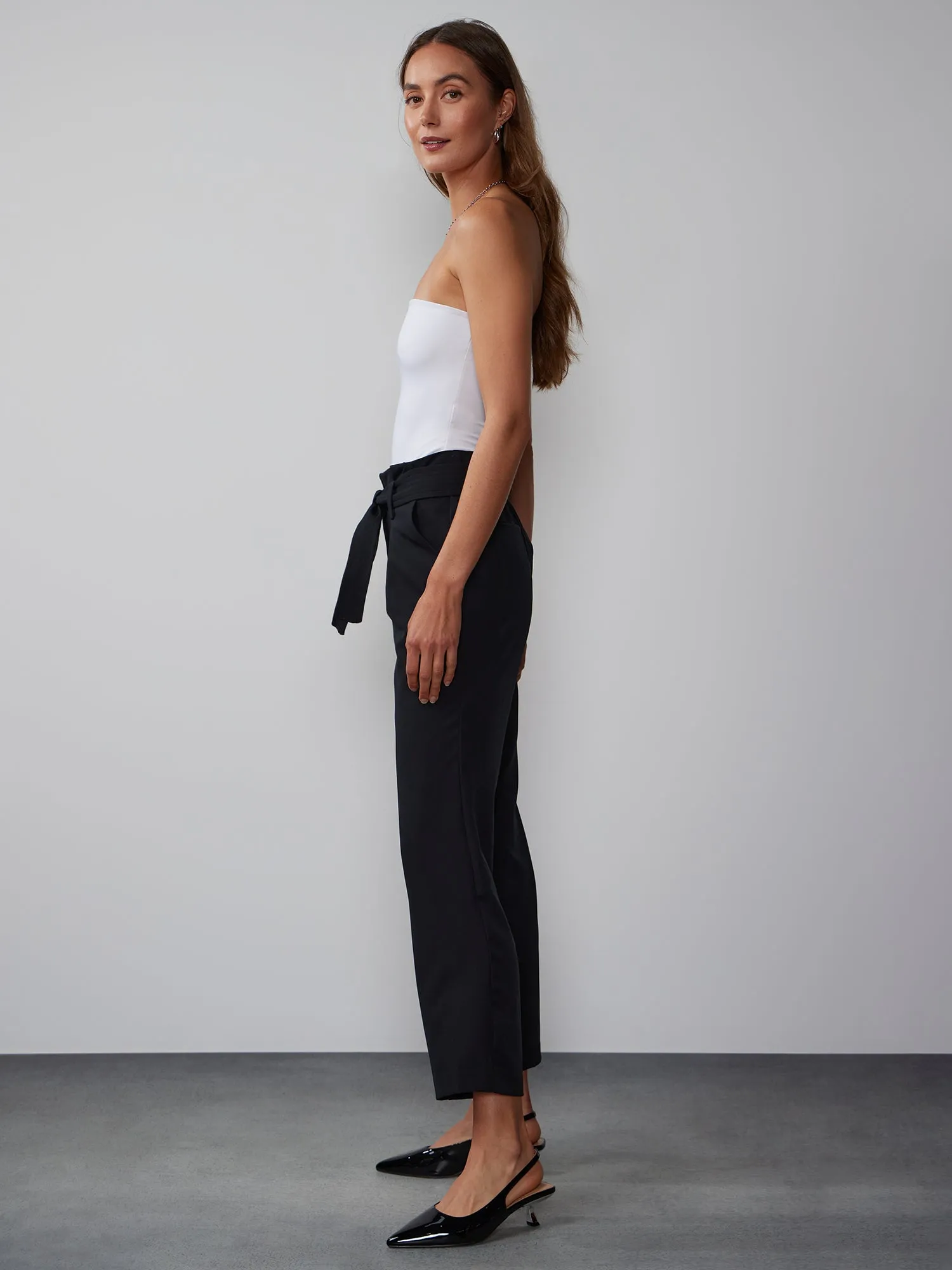 Straight Leg Tie Waist Pant