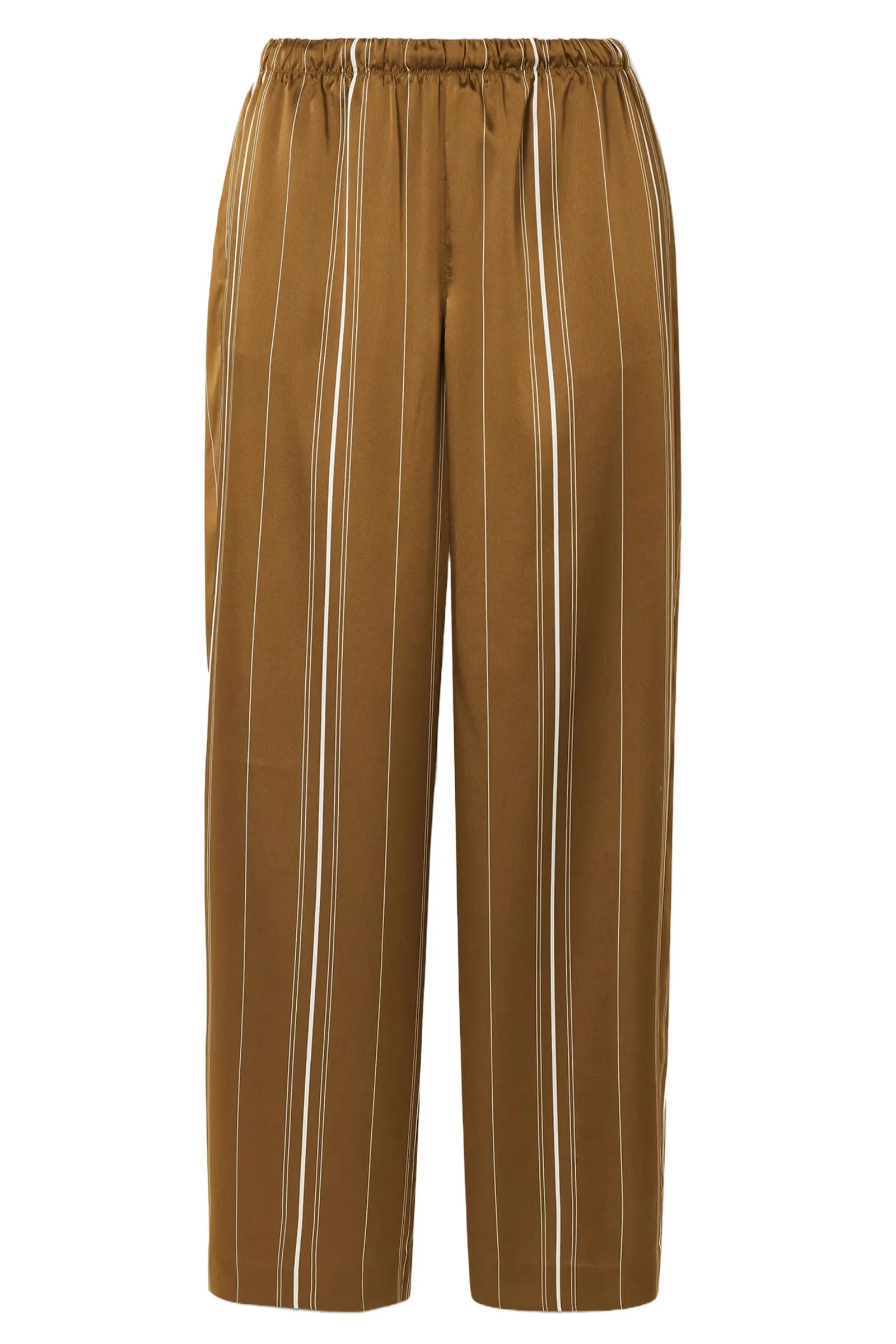 Striped Duchesse-satin Pants