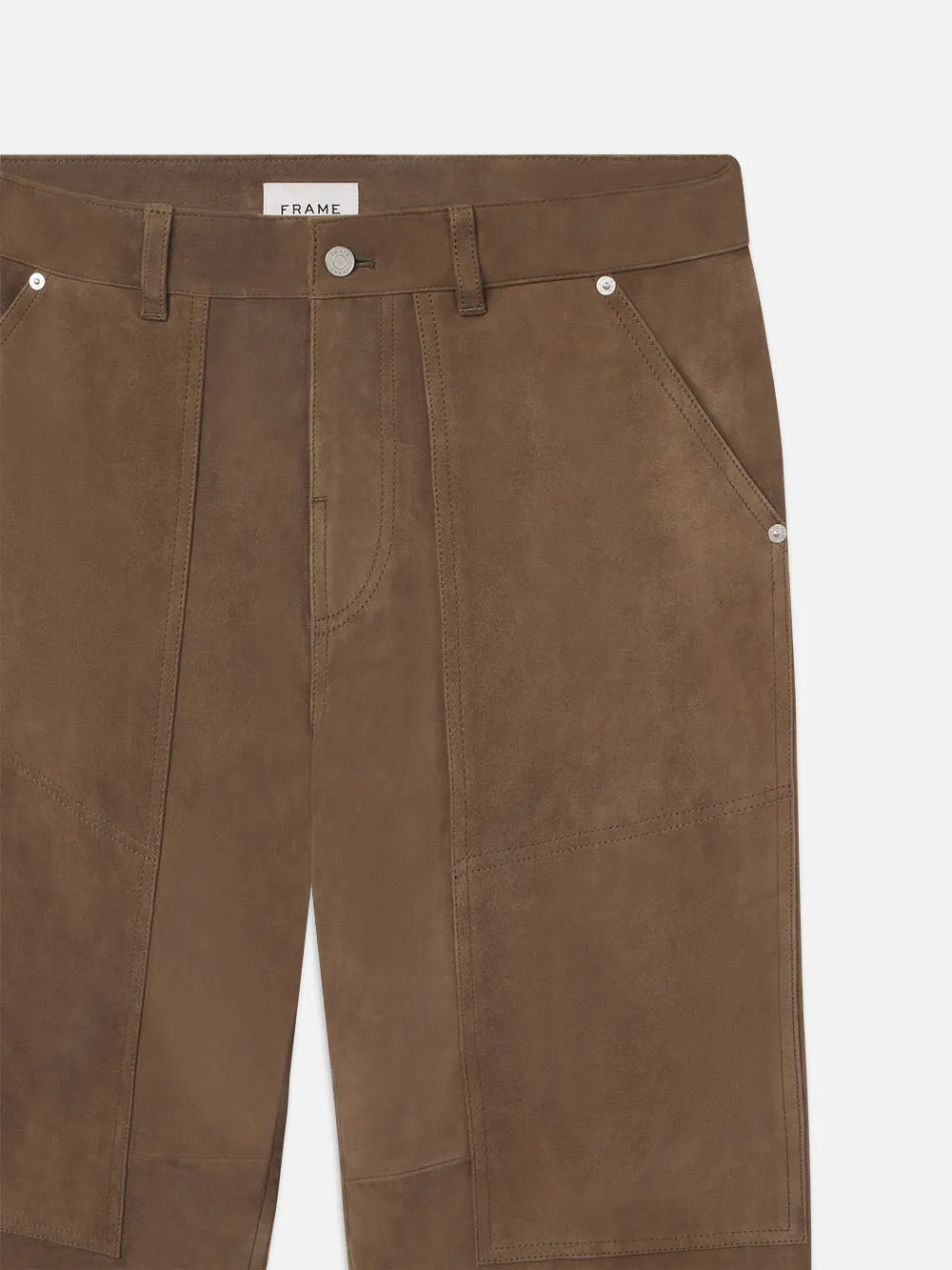 Suede Workwear Pant -- Soft Mocha