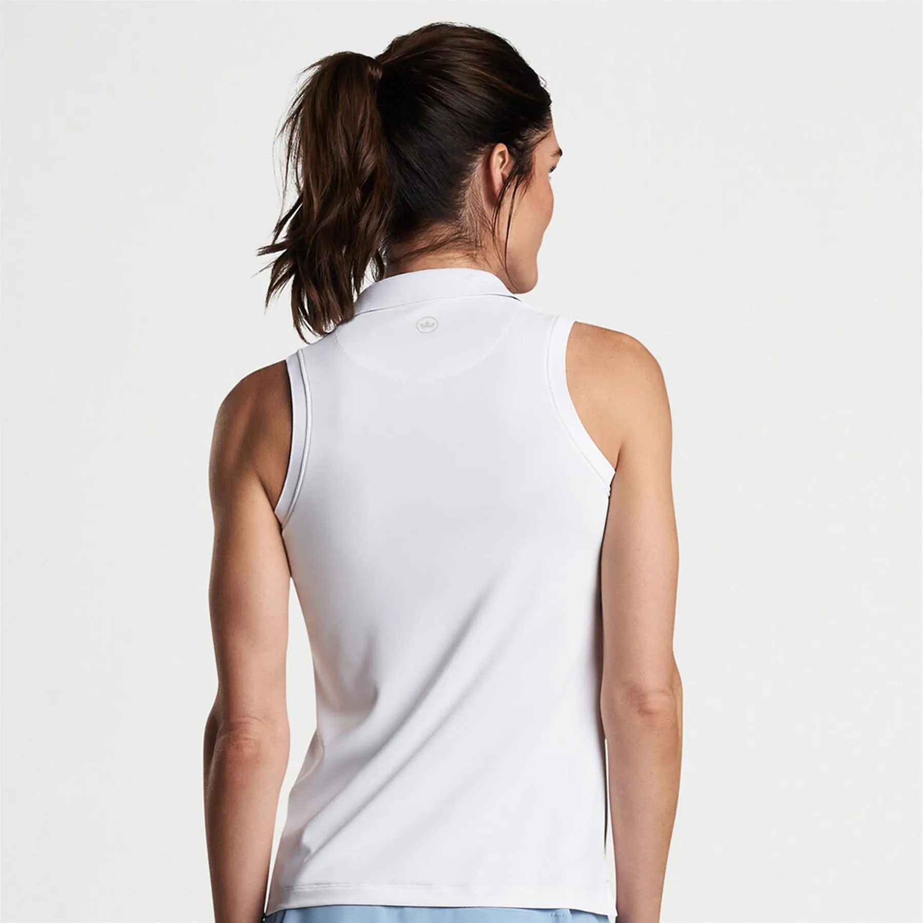 Womens Chrissie Sleeveless Polo White/Cottage Blue - AW24